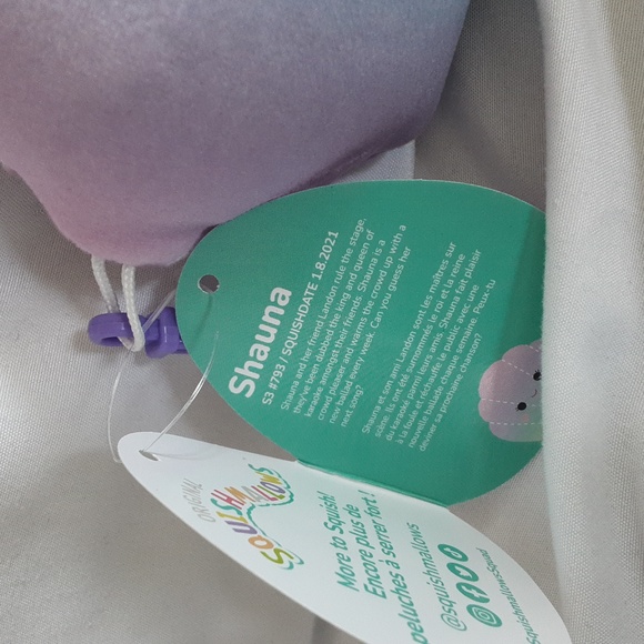 3.5" Squishmallows Clip - Shauna the Seashell,NWT - Picture 3 of 3